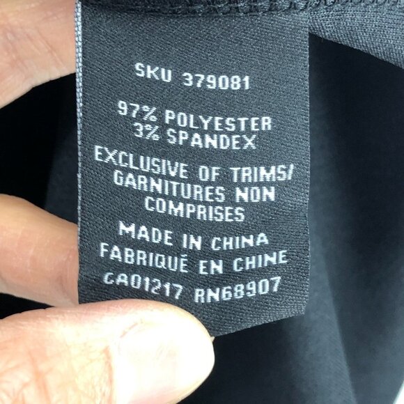 NWT Le Chateau Black V-Neck Shift mini Dress Chest Pocket size S - Picture 10 of 14